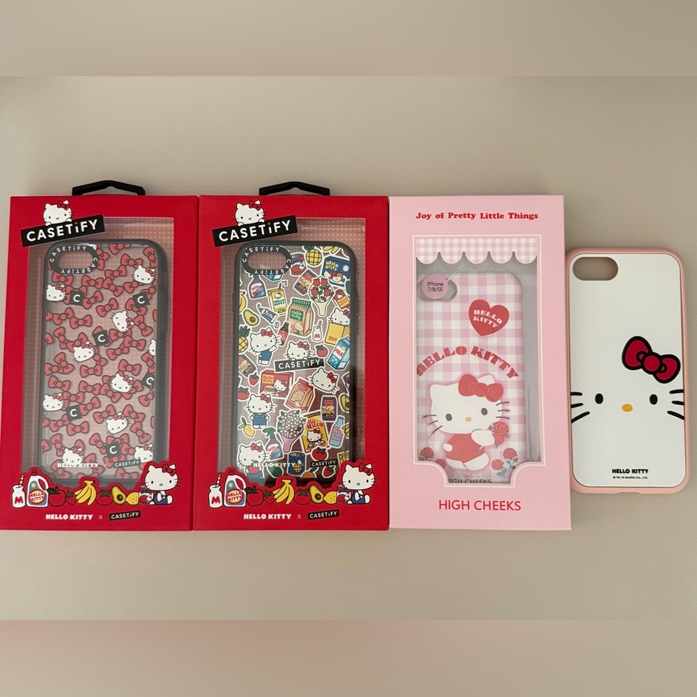 Bundle of 4 Hello Kitty iPhone Cases for 7/8/SE